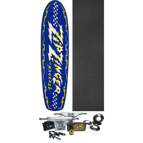 Krooked Skateboards Zip Zinger by Sam D Skateboard Deck - 7.75" x 30" - Complete Skateboard Bundle